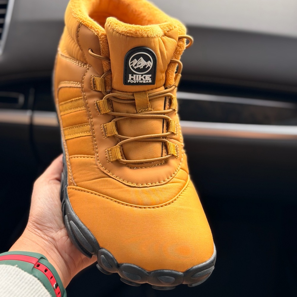 Hike Footwear Women's Orange Ankle Booties - Cozy Lined Winter Style - Picture 3 of 7
